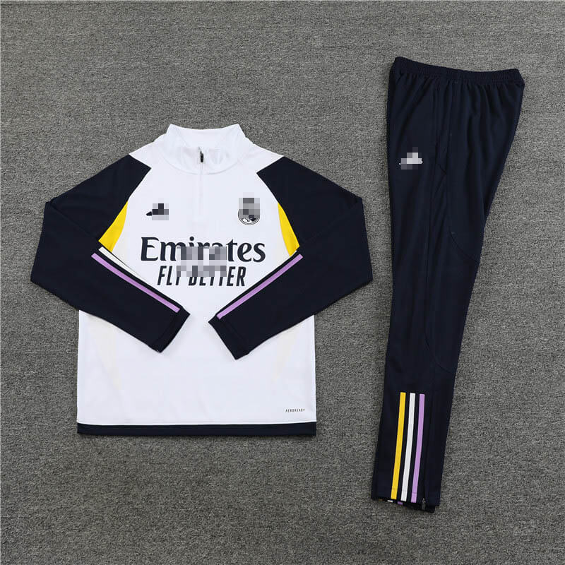 Sudadera de Entrenamiento Real Madrid Blanco/Negro 2023/2024